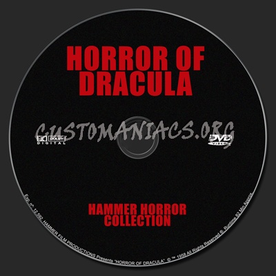 Hammer Horror Collection dvd label