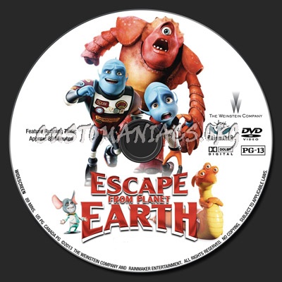 Escape from Planet Earth dvd label