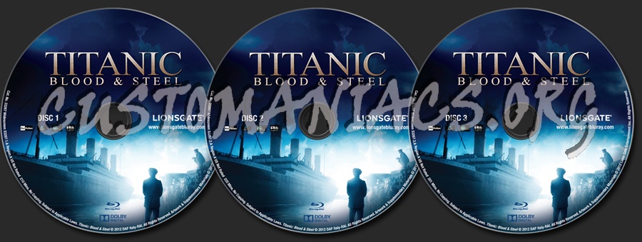 Titanic Blood and Steel blu-ray label
