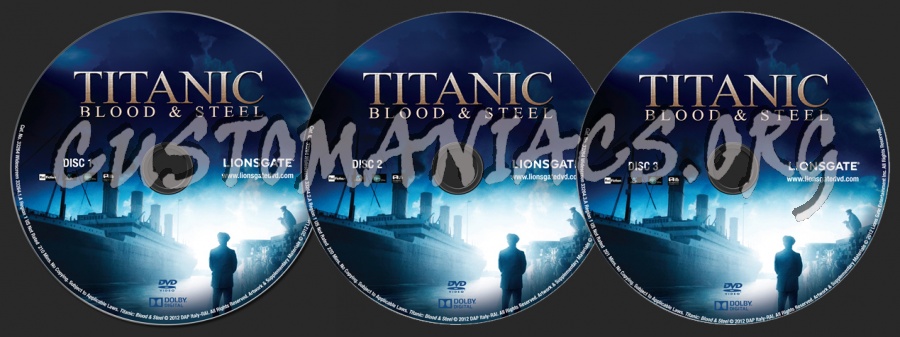 Titanic Blood and Steel dvd label