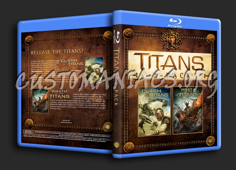 Titans 2-Pack (Clash of the Titans/Wrath of the Titans) blu-ray cover