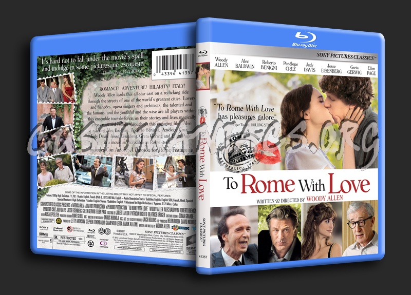 To Rome With Love blu-ray cover