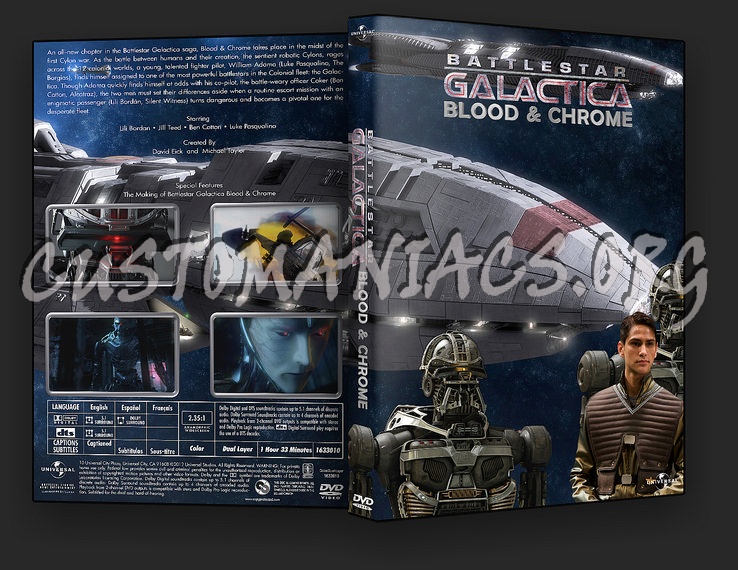 Battlestar Galactica Blood & Chrome dvd cover