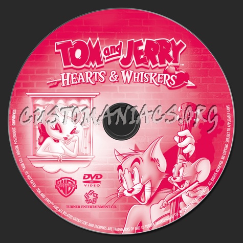 Tom and Jerry Hearts & Whiskers dvd label