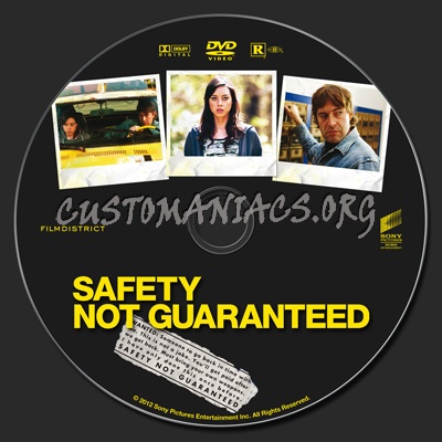 Safety Not Guaranteed dvd label