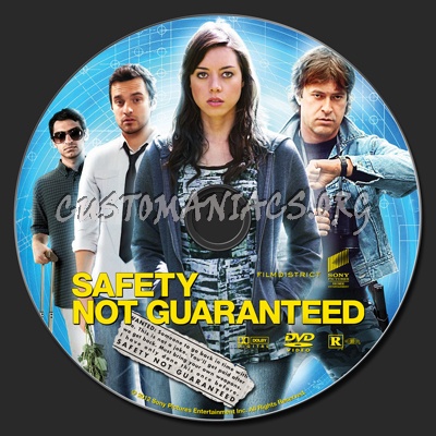 Safety Not Guaranteed dvd label