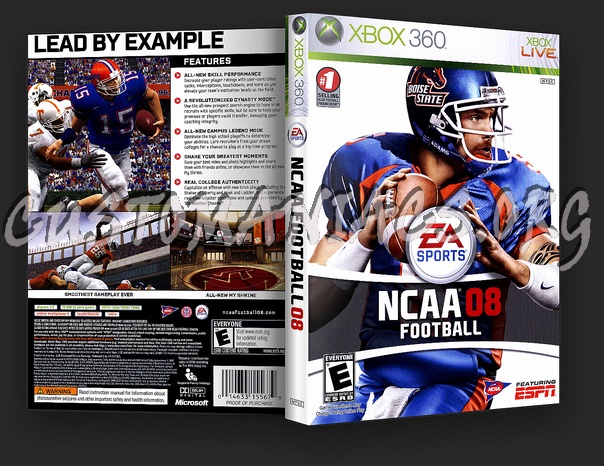 NCAA Football 08 dvd cover