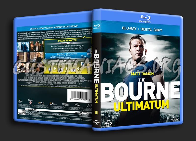 The Bourne Ultimatum blu-ray cover