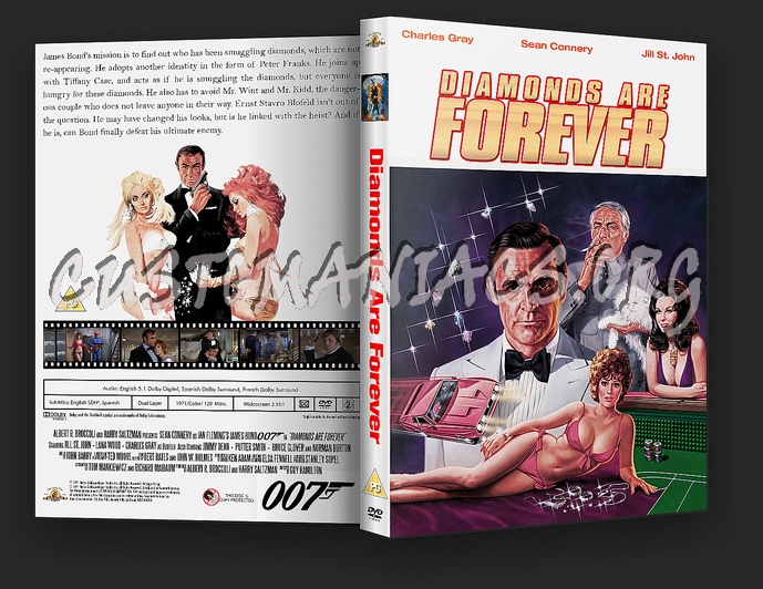 Diamonds Are Forever dvd cover