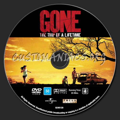 Gone dvd label