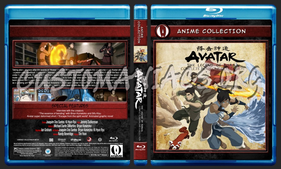 Anime Collection Avatar Legend Of Korra Complete Book one Collection blu-ray cover