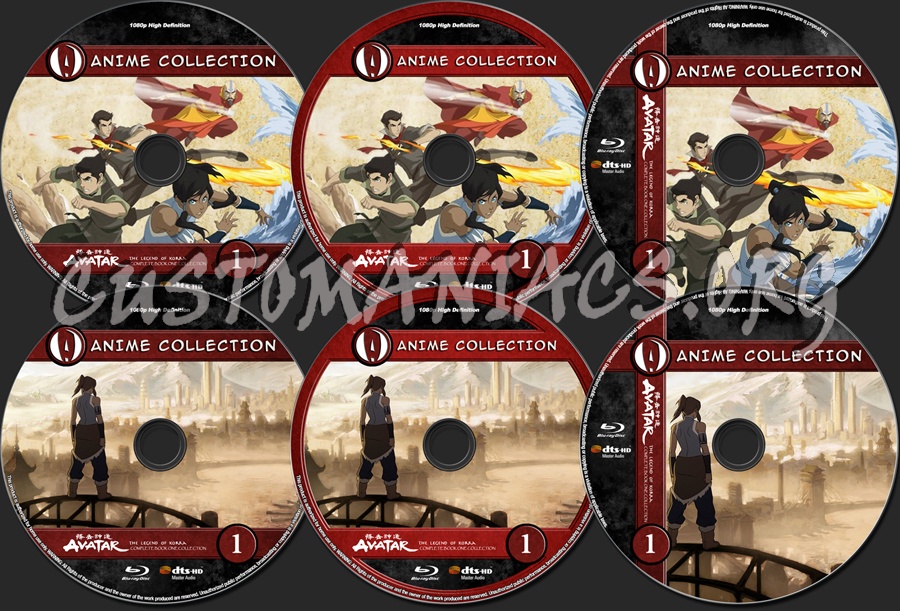 Anime Collection Avatar Legend of Korra Complete Book One Collection blu-ray label