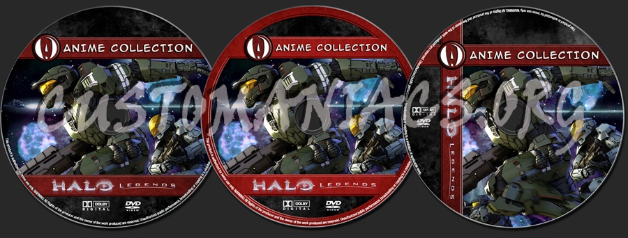 Anime Collection Halo Legends dvd label