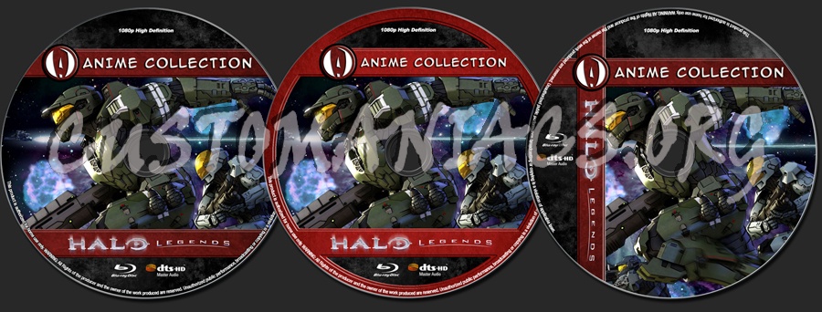 Anime Collection Halo Legends blu-ray label