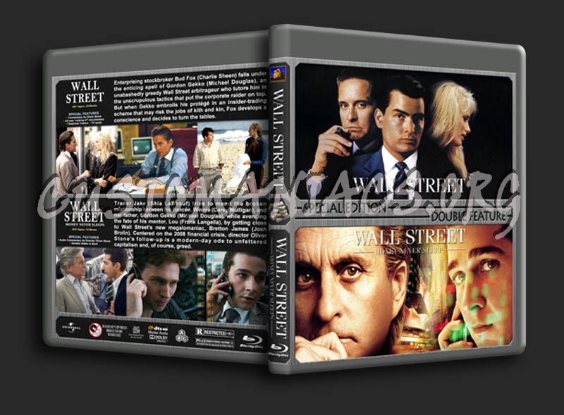 Wall Street / Wall Street: Money Never Sleeps Double blu-ray cover