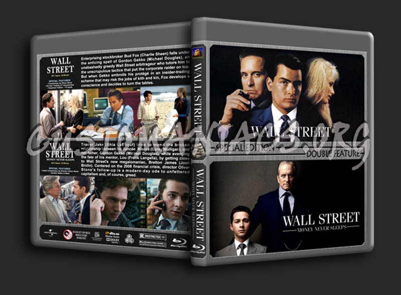 Wall Street / Wall Street: Money Never Sleeps Double blu-ray cover