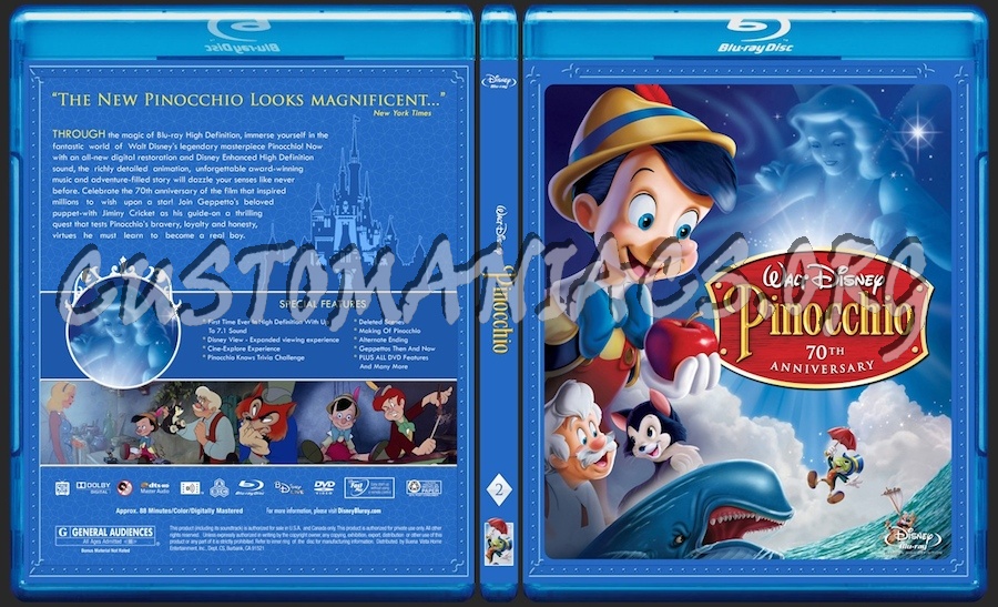 Pinocchio blu-ray cover