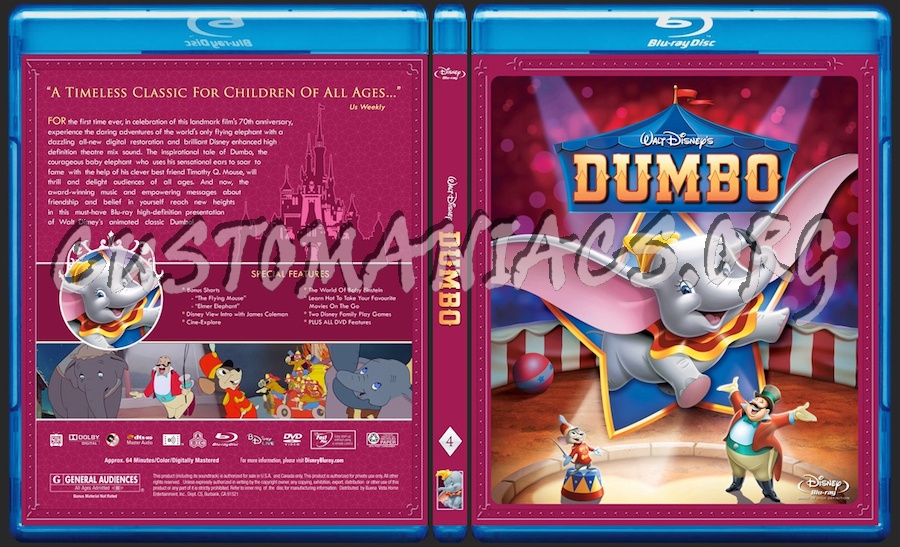 Dumbo blu-ray cover