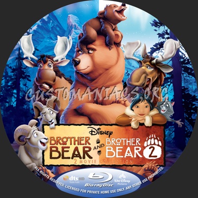 Brother Bear / Brother Bear 2 blu-ray label
