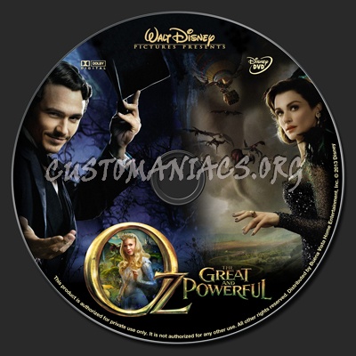 Oz: The Great And Powerful dvd label