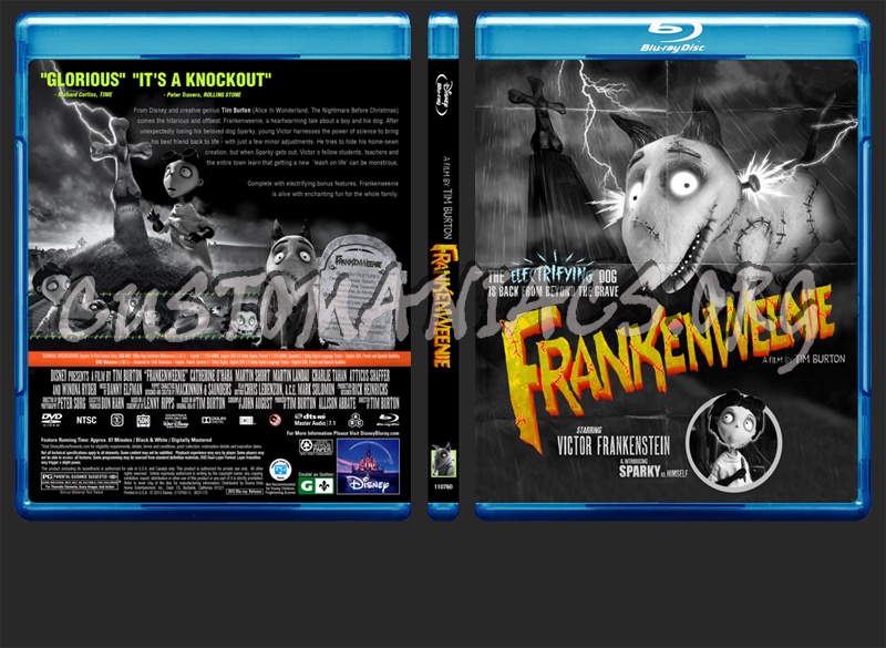 Frankenweenie blu-ray cover