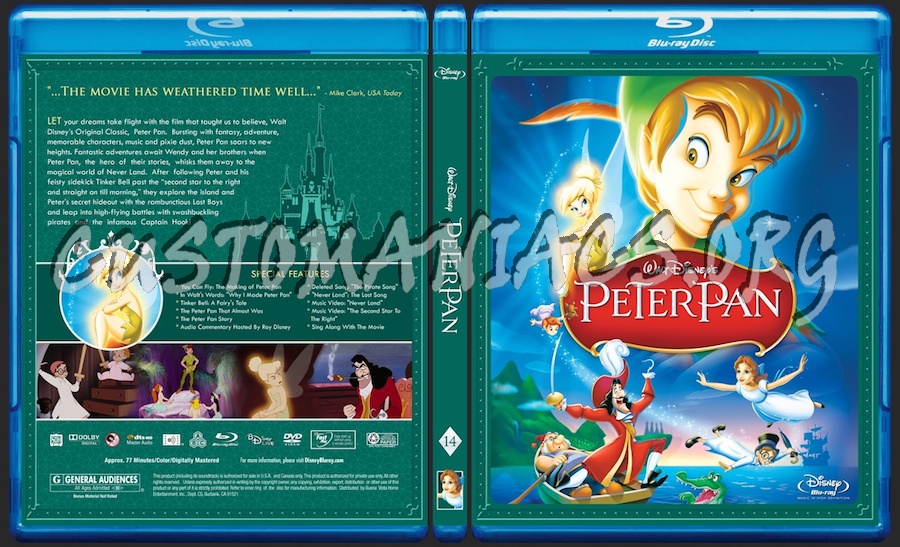 Peter Pan blu-ray cover
