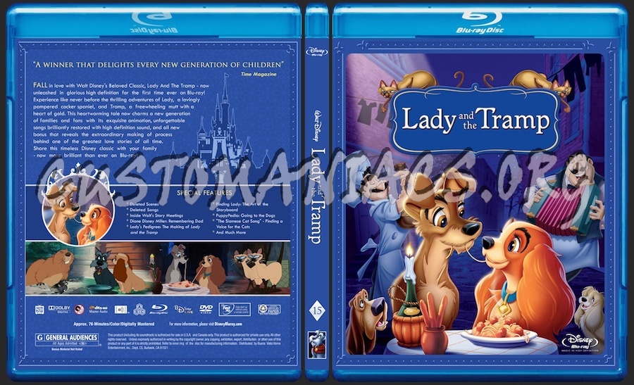 Lady and The Tramp blu-ray cover