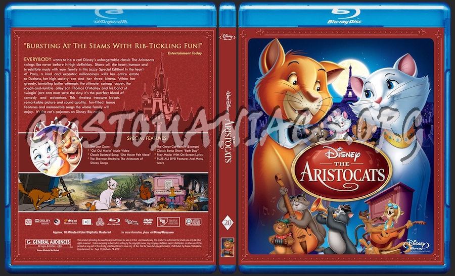 The Aristocats blu-ray cover