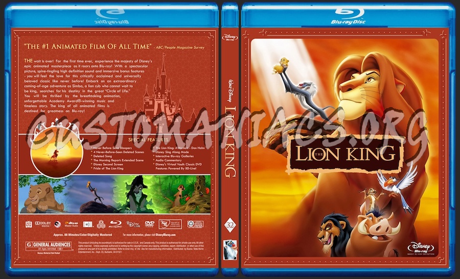 The Lion King blu-ray cover