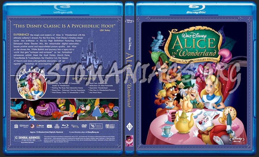 Alice in Wonderland blu-ray cover