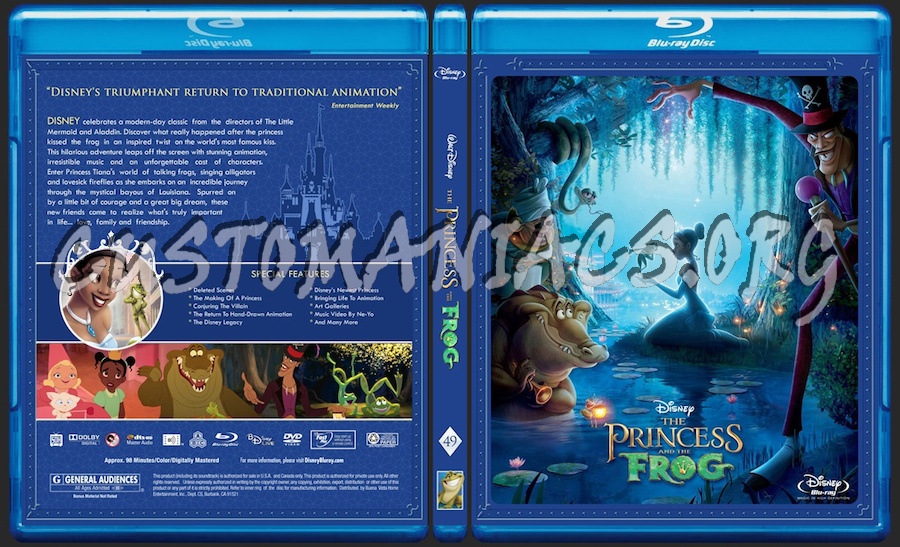The Princess and the Frog blu-ray cover