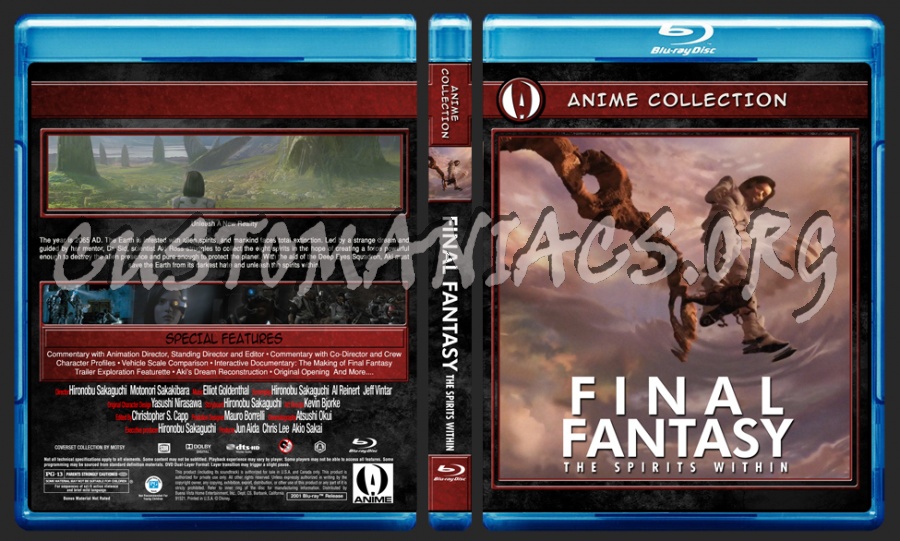 Anime Collection Final Fantasy The Spirits Within blu-ray cover