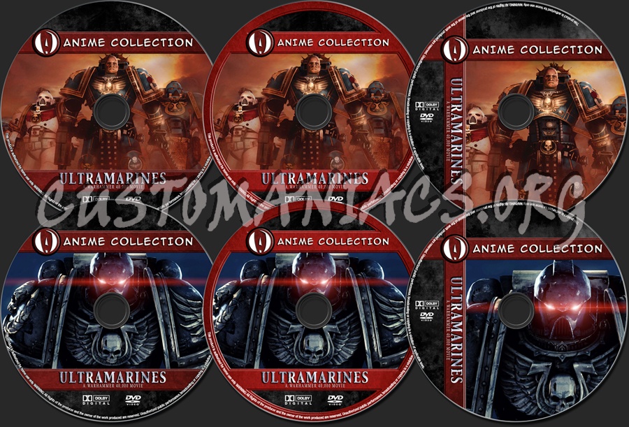 Anime Collection Ultramarines Warhammer A 40K Movie dvd label