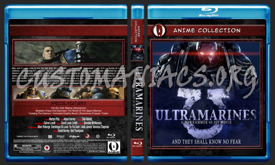 Anime Collection Ultramarines Warhammer A 40K Movie blu-ray cover