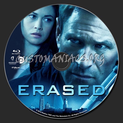 Erased (2013) blu-ray label