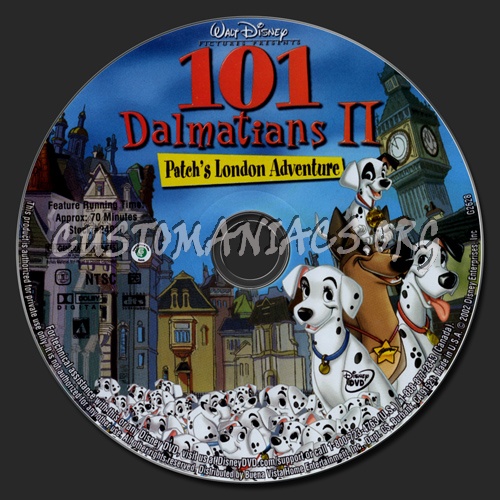 101 Dalmatians 2 Patches London Adventure dvd label