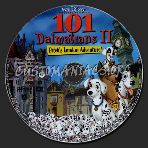 101 Dalmatians 2 Patches London Adventure dvd label