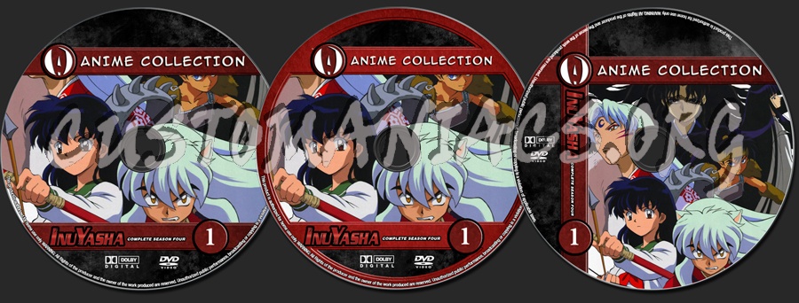 Anime Collection Inuyasha Complete Season Four dvd label