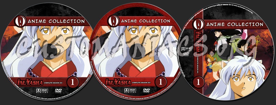 Anime Collection Inuyasha Complete Season Six dvd label