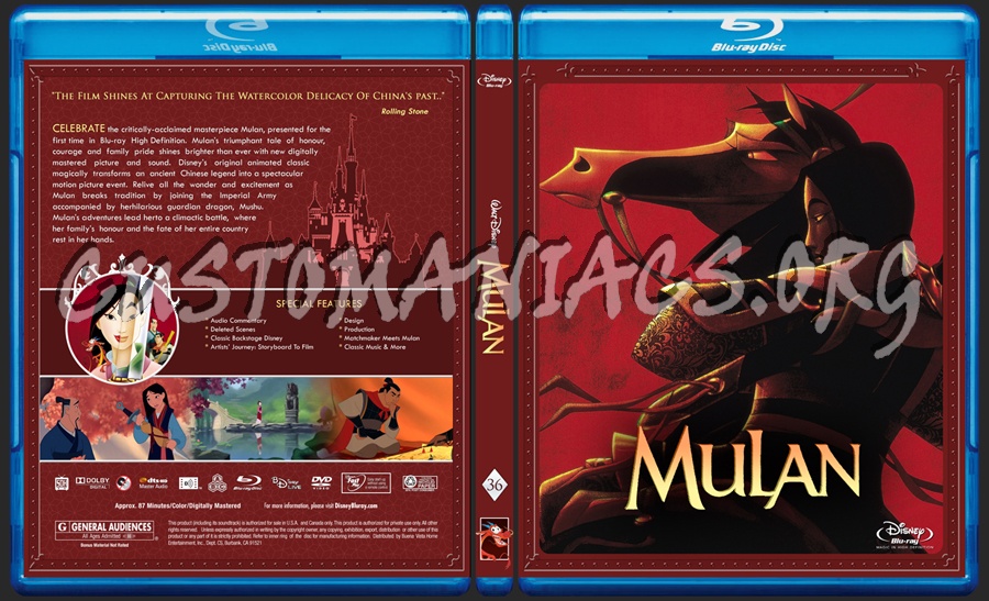 Mulan blu-ray cover