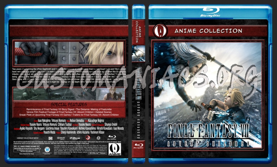 Anime Collection Final Fantasy Advent Children blu-ray cover