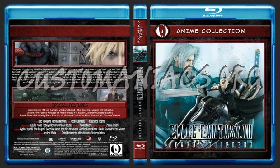 Anime Collection Final Fantasy Advent Children blu-ray cover