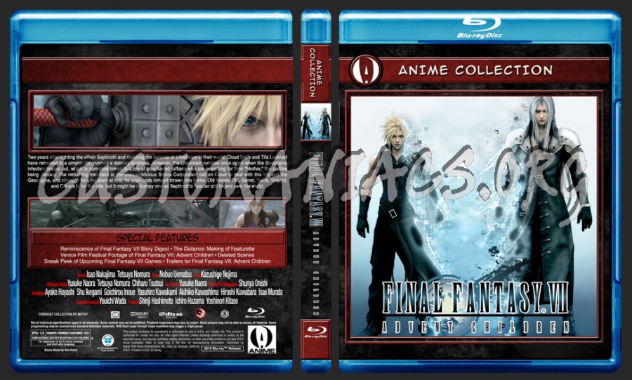 Anime Collection Final Fantasy Advent Children blu-ray cover