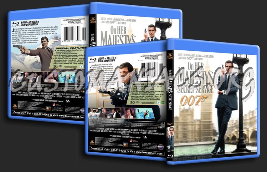 James Bond: On Her Majesty's Secret Service blu-ray cover