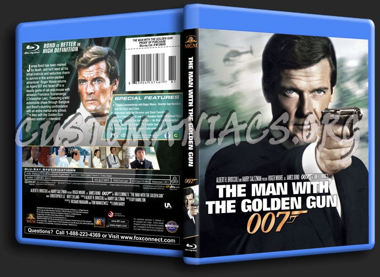 James Bond: The Man with the Golden Gun blu-ray cover