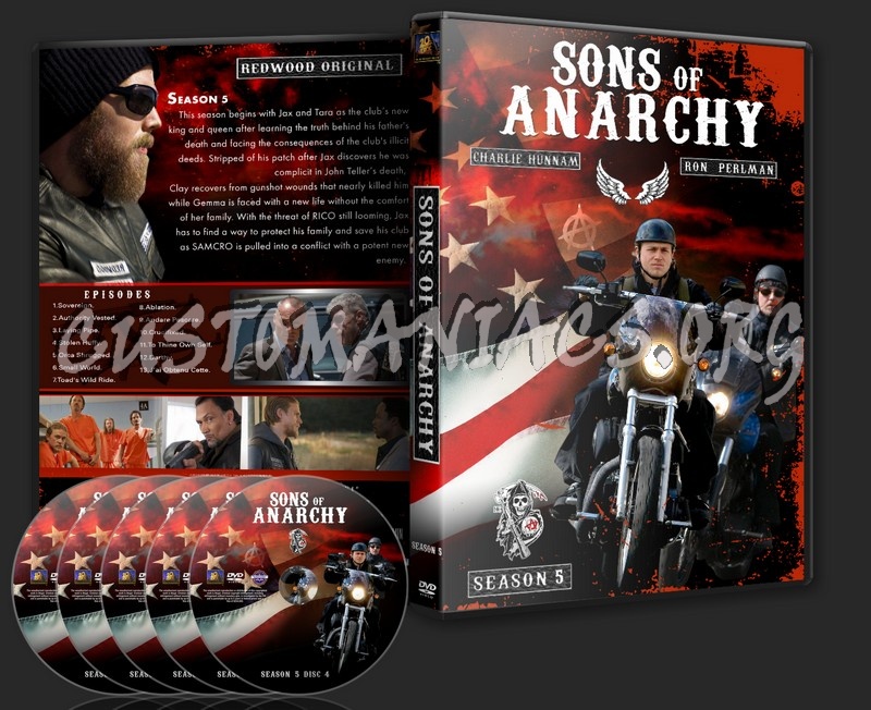 Sons Of Anarchy Season 5 dvd cover