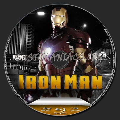 Iron Man blu-ray label