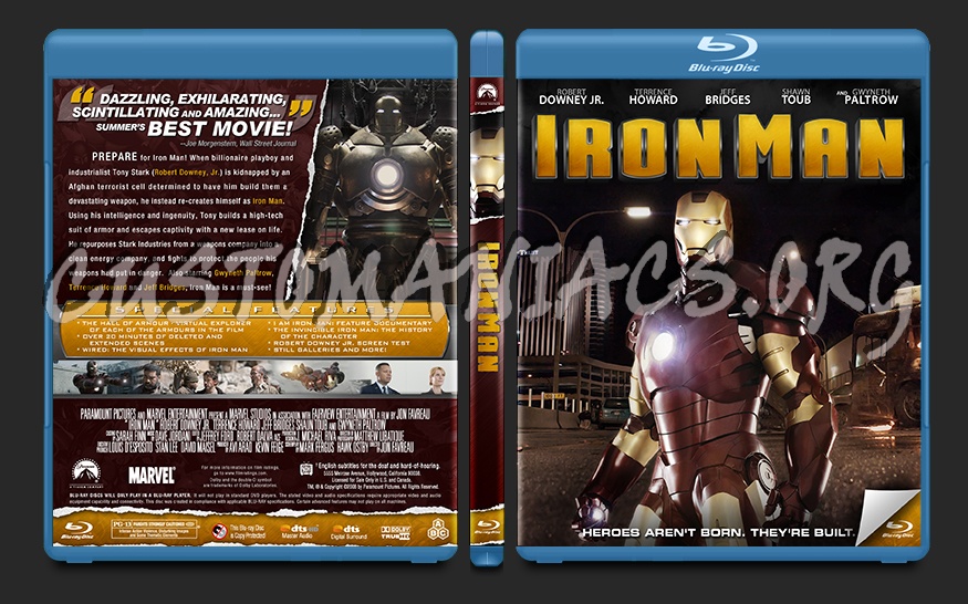 Iron Man blu-ray cover