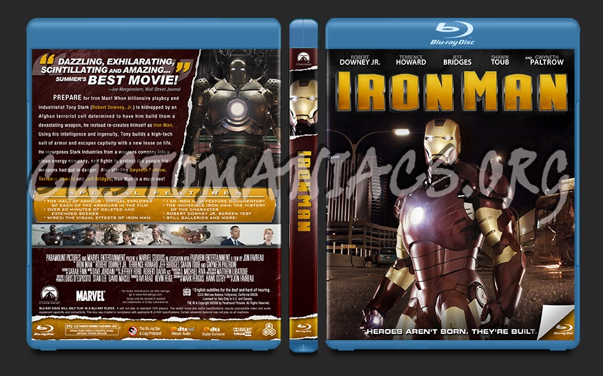 Iron Man blu-ray cover