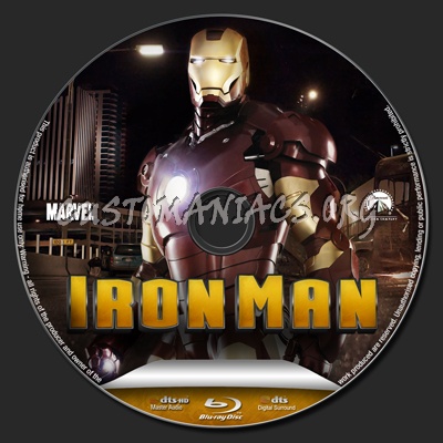 Iron Man blu-ray label